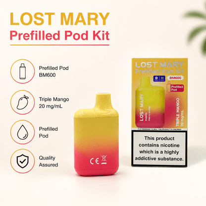 Lost Mary BM600 Prefilled Pod Kit - Triple Mango 20mg/ml
